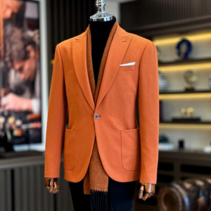 ORANGE SINGLE BREASTED BLAZER